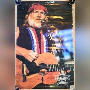 Willie Nelson & Family Tour '86 Wrangler Jeans Concert Poster 22" x 34"